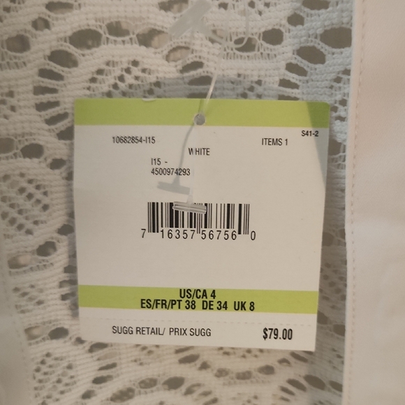 White Lace Open Cardigan - Picture 3 of 4